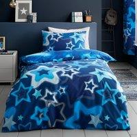 Catherine Lansfield Ombre Star Duvet Cover Bedding Set Blue