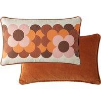 Orla Kiely Retro Flower Stripe Filled Cushion 30cm x 50cm Canyon