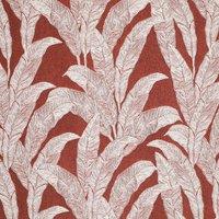 Linda Barker Evergreen Leaf Woven Fabric Burnt Sienna