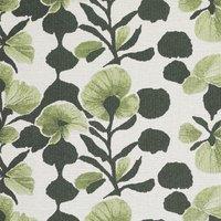 Linda Barker Evergreen Flower Woven Fabric Green