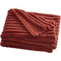 Appletree Morritz Faux Fur 130cm x 180cm Bedspread Terracotta