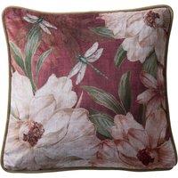 Appletree Fiorella Velvet Filled Cushion 43cm x 43cm Wine