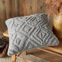Fusion Romo Fleece and Sherpa Filled Cushion 43cm x 43cm Grey