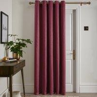 Fusion Strata 66 x 84 Single Ready Made Dimout Eyelet Door Curtain Wine