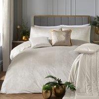 Laurence Llewelyn-Bowen Montrose Velvet Duvet Cover Bedding Set Ivory