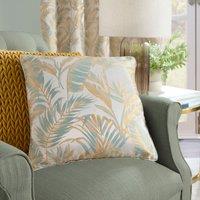 Laurence Llewelyn-Bowen Paradise Palm Jacquard Filled Cushion 43cm x 43cm Duck Egg