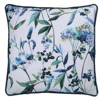 Linda Barker Yarrows Filled Cushion 50cm x 50cm Midnight Silver