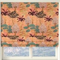Linda Barker Cloud Tree Velvet Print Made to Measure Roman Blind Peach
