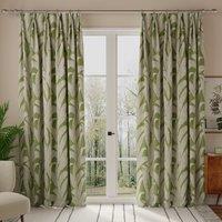 Linda Barker Evergreen Leaf Made to Measure Curtain Green