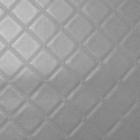 Trellis Vinyl Embossed Upholstery Fabric Silver