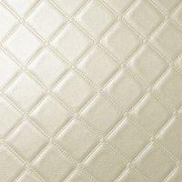 Trellis Vinyl Embossed Upholstery Fabric Ivory
