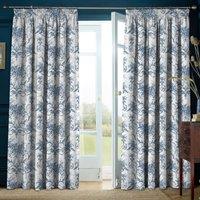 Laura Ashley Tuileries Ready Made Blackout Curtains Midnight