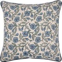 Delphine Floral Piped Filled Cushion 50cm x 50cm Delph Blue