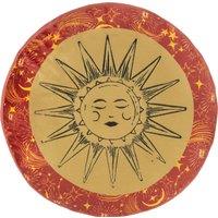 Ethereal Sun Velvet Round Filled Cushion 40cm Gold Dust Rust