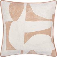 Carro Abstract Piped Filled Cushion 45cm x 45cm Clay
