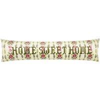 Feeoni Home Sweet Home Velvet 90cm x 20cm Draught Excluder Willow Green