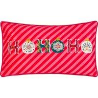 Evans Lichfield HoHoHo Velvet Piped 30cm x 50cm Filled Boudoir Red