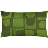 Hallam Embroidered Cotton 30cm x 50cm Filled Boudoir Ivy Green