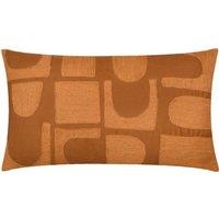 Hallam Embroidered Cotton Filled Cushion 30cm x 50cm Copper