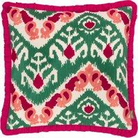 Henderson Embroidered Cotton Filled Cushion 45cm x 45cm Cerise Jade