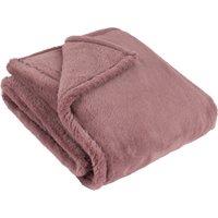Kallu Double-Sided Faux-Fur 150cm x 200cm Throw Mulberry