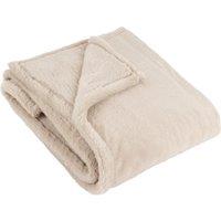 Kallu Double-Sided Faux-Fur 150cm x 200cm Throw Natural