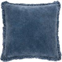Bertie Cotton Velvet Filled Cushion 45cm x 45cm Ink