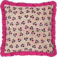Kemble Printed Cotton Filled Cushion 45cm x 45cm Violet Cerise