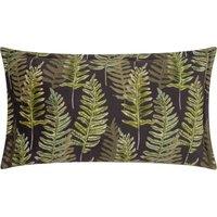 Kielder Forest Fern Night Oxford Edge Velvet 30cm x 50cm Filled Boudoir Black