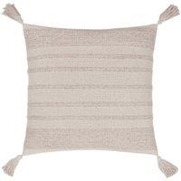 Larch Woven Filled Cushion 45cm x 45cm Stone