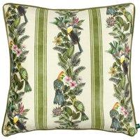 Leilani Lei Olive Chenille Piped Filled Cushion 43cm x 43cm Olive
