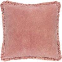 Bertie Cotton Velvet Filled Cushion 45cm x 45cm Rosewood
