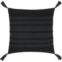 Larch Woven Filled Cushion 45cm x 45cm Black