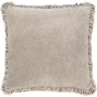 Bertie Cotton Velvet Filled Cushion 45cm x 45cm Taupe