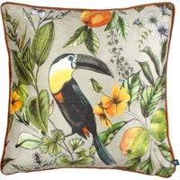 Leilani Toco Chenille Piped Filled Cushion 43cm x 43cm Mink