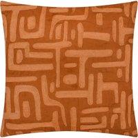 Brooke Embroidered Cotton Filled Cushion 45cm x 45cm Copper