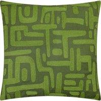Brooke Embroidered Cotton Filled Cushion 45cm x 45cm Ivy Green