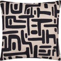 Brooke Embroidered Cotton Filled Cushion 45cm x 45cm Mono