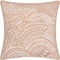 Nola Abstract Piped Filled Cushion 45cm x 45cm Oat