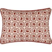 Safara Piped Cotton 35cm x 50cm Filled Boudoir Red Copper