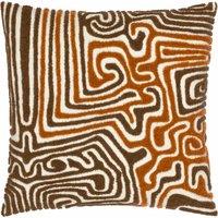 Tosca Tufted Cotton Filled Cushion 50cm x 50cm Copper Brown
