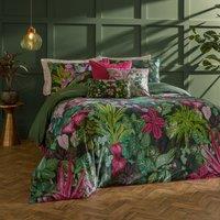 Veadeiros Exotic Floral Duvet Cover Bedding Set Pink Green