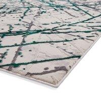 Artemis B8403A Metallic Effect Yarn Rug Green Silver