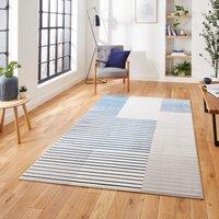 Apollo 2681 Metallic Effect Yarn Rug Grey Navy