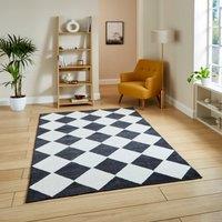 Lyna J0529 Washable Rug Charcoal White
