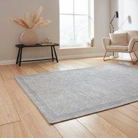 Catherine Lansfield Deco Peacock Washable Rug Silver