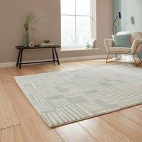 Catherine Lansfield Blocks Modern Abstract Rug Sage Green