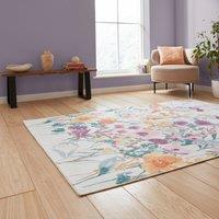 Catherine Lansfield Country Floral Rug Yellow