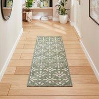 Coral H1062 Digitally Printed Runner Green