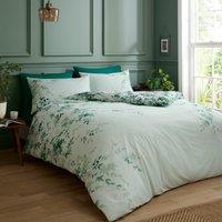 Royal Horticultural Society Scenic Leaves Reversible Duvet Cover Bedding Set Green